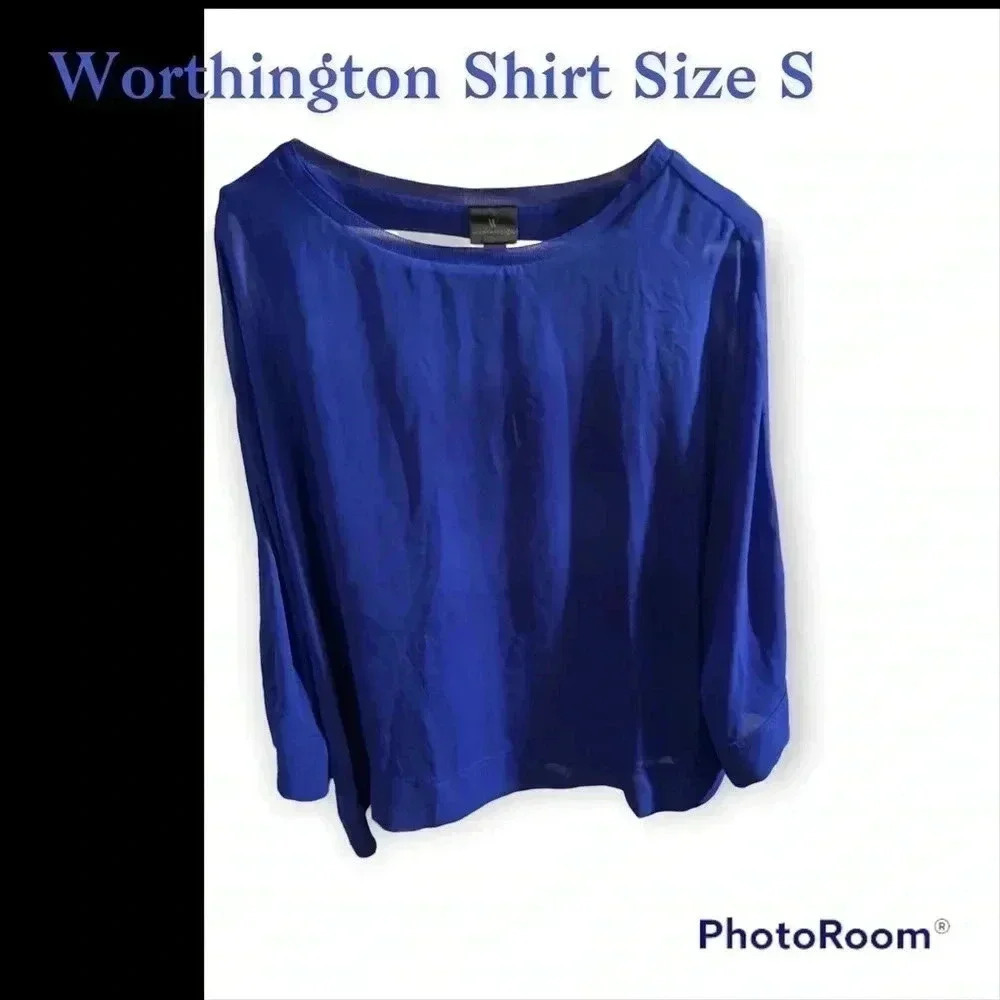Royal Blue Worthington Shirt Size S